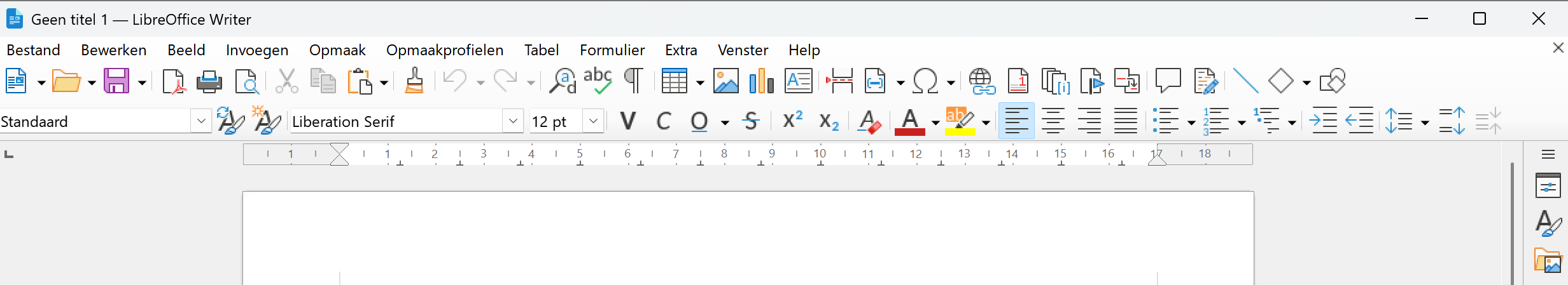 LibreOffice menu